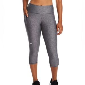 Under Armour HeatGear High Rise Cropped Leggings Capri Women’s Small S Gray NWT